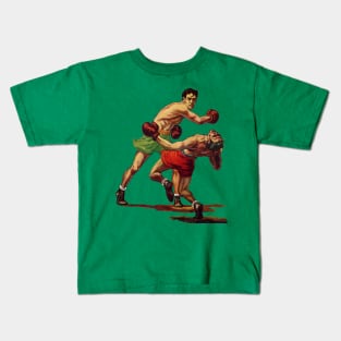 Vintage Sports Boxing, Boxers in a Fight Kids T-Shirt